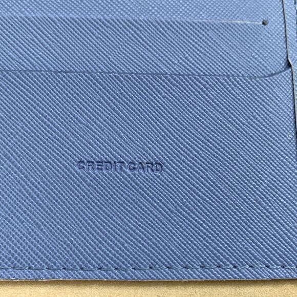 TRAVEL wallet vegan safiano leather snap closure interior zip pocket cardholders - Picture 5 of 12